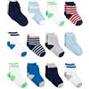 Simple Joys by Carter's Calzettoni Unisex Bimbi, 12 Paia, Multicolore/Righe, 3-12 mesi