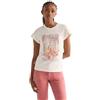 Wrangler - T Shirt Donna - vestibilità Slim - Shrunken Band Tee - Bianco Vissuto
