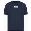 Armani Exchange Maglietta da Uomo Utility Edge, Sustainable, Logo Emboidered, Navy Scuro, XXL