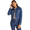 Calvin Klein Donna Giacca in Jeans Cropped 90'S Denim Trucker con Taschini sul Petto