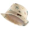 Sterntaler Cappello di Paglia da Ragazzo con Nastro in Grosgrain Stampato con Cappello di Animali Safari, Sabbia, 45