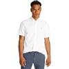 Tommy Hilfiger Uomo Camicia Flex Poplin Solid Maniche Corte, Bianco (Optic White), XS