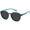 POLAROID KIDS, GAFAS DA Pavimento, PLD 8078/S, TEAL, 47, (JUNIOR (7-10))