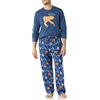 Amazon Essentials Disney | Marvel | Star Wars Set da Notte Pigiama in Flanella Uomo, Marvel Captain America - Mens, XS