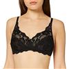 Playtex Reggiseno Senza Ferretto in Pizzo Essential Elegance Lace Donna x1, Nero, 38/5D