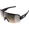 POC Occhiali da sole Aim - Occhiali sportivi per ciclisti con il massimo comfort e la migliore visibilità, Uranium Black/Clarity Trail/Partly Sunny Silver, Taglia unica
