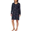 Uncover by Schiesser Damen Nachthemd Langarm-Nachtwäsche Maglia Lunga, Blu Notte_182851, 52 Donna