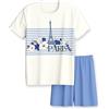 CALIDA Kids Set di Pigiama, Stella Bianca, 128-134 Bambine e Ragazze