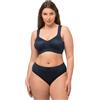 Ulla Popken Reggiseno da Donna Taglie Forti, Taglie Forti, in Microfibra, Senza Ferretto, Coppe Preformate, Blu Notte 95C 793032139-95C, Blu Notte, 7C