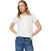 Armani Exchange Short Sleeve Tone On Tone Logo Print Regular Boxy Fit T-Shirt Donna (Pacco da 1)