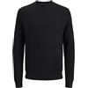 JACK & JONES Jprblubarkley Knit Crew Neck Ch, Nero, XXL Uomo