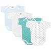 BABIDU | Set 4 Body Neonato Manica Corta - 100% Cotone, Morbidi e Traspiranti - Body Unisex Bambino e Bambina, Ideale per l'Uso Quotidiano, Made in Europe