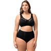 Ulla Popken Reggiseno Sostenitivo Senza Ferretto con Pizzo Nero 90C 800619100-90C