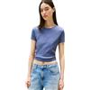 Tommy Jeans Donna T-Shirt Maniche Corte Essential Rib Slim Fit