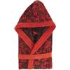 Top Towel Warrior - Accappatoio Jacquard con Cappuccio - 100% Cotone 500 g/m² - Finitura Velluto Ultra Morbida - Alta Capacità di Assorbimento