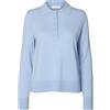 SELECTED WOMEN Slfthea LS Knit Merino Collar Neck Noos, Blu di Cachemire, L
