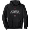Game of Thrones Winter is Coming Text Felpa con Cappuccio, Unisex per Adulti, Nero, M
