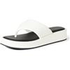Amazon Essentials Sandali infradito flatform da donna, ecopelle bianca, 38