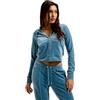 Juicy Couture Classic Velour Hoodie with Juicy Logo Felpa con Cappuccio, Blu-Bluestone, L (Pacco da 5) Donna