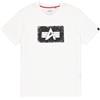 Alpha Industries Washed out Logo T-Shirt da Uomo White M