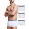 POMPEA 3 Pezzi Boxer Uomo in Cotone Elasticizzato, Mutande Uomo con Cinturino a Contrasto