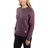 Carhartt Felpa con Stampa A Girocollo E Maniche con Logo A Blocco Maglia di Tuta Donna