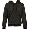 EMPORIO ARMANI Felpa con Cappuccio e Zip da Uomo, Nero/Vetiver, S