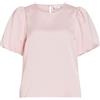 Vila Viellette 2/4 Satin Puff Top - Noos, Cherry Blossom, 40