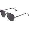 CLANDESTINE - Occhiali da Sole B-Pilot 18 Black - Lenti in Nylon HD Nero e Montatura in Acciaio Inossidabile - Occhiali da Sole Unisex - Smart Vision Technology - Più Nitidezza e Meno Riflessi
