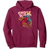 Marvel Ghost Rider Motorcyle On Fire Halftoned Split-Up Felpa con Cappuccio