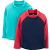 Simple Joys by Carter's Set di 2 Rashguard Assortiti da Bambino, Blu/Rosso, 4 Anni