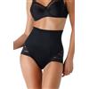Lovable Guaina Modellante Vita Alta in Microfibra e Tulle | Contenimento Medio Effetto Pancia Piatta | Shapewear Invisibile | Fancy Shaping Donna, Nero, M