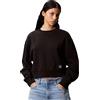 Calvin Klein Donna Felpa Badge Logo Cropped, Nero (Black), 2XS