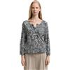 TOM TAILOR Maglietta da Donna, 38402 - Navy Abstract DOT Design, M