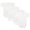 BABIDU | Set 4 Body Neonato Manica Corta Apertura Spalla - 100% Cotone, Morbidi e Traspiranti - Unisex Bambino e Bambina, Facile da Indossare, Made in Europe