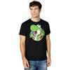 Nintendo Men's Super Mario Yoshi Color Fade Circle Logo T-Shirt T-Shirt
