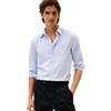Tommy Hilfiger Uomo Camicia Flex Poplin Mini Print Slim Fit, Blu (Sweet Blue/Allover), M