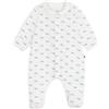 Petit Bateau Pigiama in Velluto con Colletto Stampato Balene A0dz501 Abbigliamento da Notte Unisex per Bambini (Confezione da 1), Bianco Blu, 6 Mesi