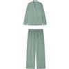 Women'secret Pijama Masculino de Manga Larga Colección Forest Pigiama, Verde Grigio, XS Donna
