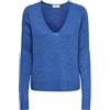 JDY JDYelanora L/S V-Neck Pullo Knt Noos Maglione Donna | Knit Fit, Maniche lunghe, Casual, Temperatura massima 30°C ciclo delicato