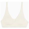 EMPORIO ARMANI Bralette Donna Essential con Borchie Rimovibili Beige XS, Bianco, XS