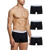 POMPEA 3 Paia Boxer Uomo in Cotone, Mutande Uomo con Cuciture a Contrasto e Cinturino Logato