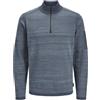 JACK & JONES Jcomace Knit Half Zip SMU Maglione da Uomo, Midnight Navy/Dettagli: mélange, L