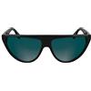 KARL LAGERFELD Women's Sunglasses KL6185S - Black with Solid Petrol Lens