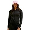 Juicy Couture Ennis Hoodie Kapuzensweatjacke, Sweatjacke mit Kapuze und Reißverschluss in Verschiedenen Farben Felpa con Cappuccio, Nero, S Donna