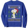 Peanuts Xmas Snoopy Woodstock Retro Brutto Vintage Natale Felpa, Unisex per Adulti, Blu Reale, L