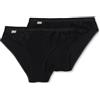 Playtex Slip Mini Cotone & Pizzo Donna x2, Nero, 3/M