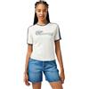 Wrangler Ringer Tee T-Shirt, Vintage Bianco, S Donna