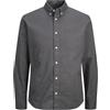 JACK & JONES Jprbrook Oxford Shirt L/S Noos Camicia, Black Oyster/Fit: Slim Fit, S Uomo