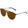 CLANDESTINE - Occhiali da Sole Round 12 Round Habana Brown - Lenti in Nylon Marrone e Montatura in TR90 - Occhiali da Sole Unisex - Smart Vision Technology - Più Nitidezza e Meno Riflessi